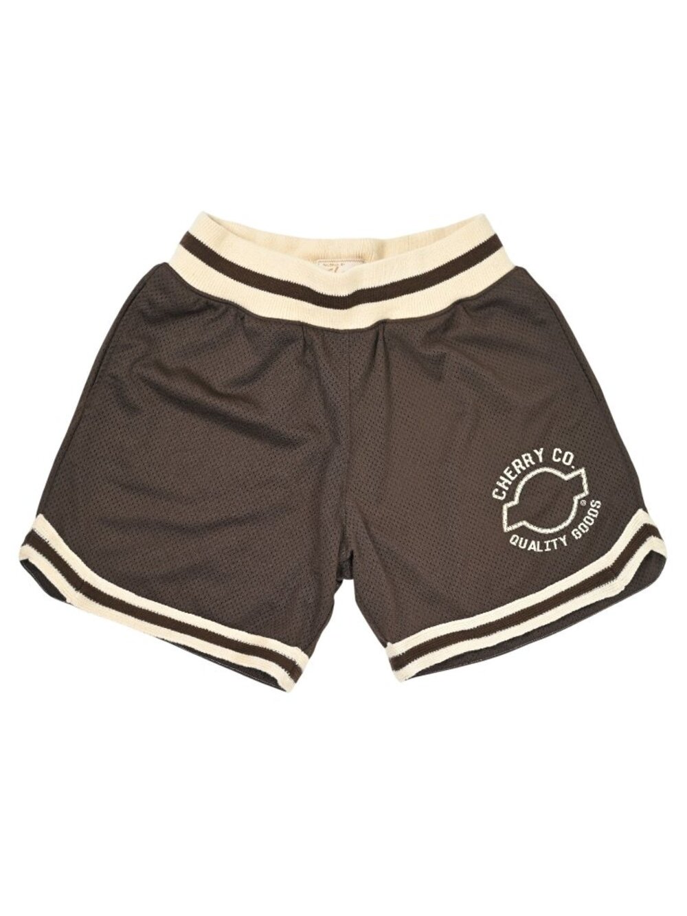 Cherry LA Mesh B-Ball Shorts in Brown
